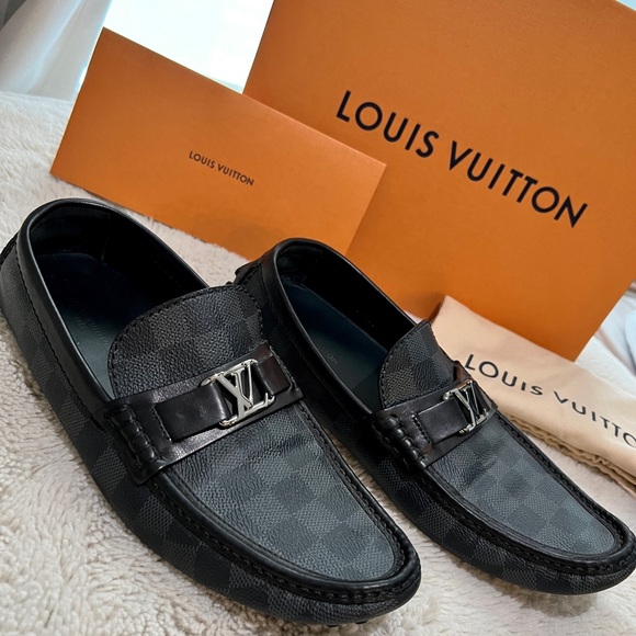 Louis Vuitton | Monogram Loafers Blended Fabrics Street Style Leather Logo - Picture 2 of 5